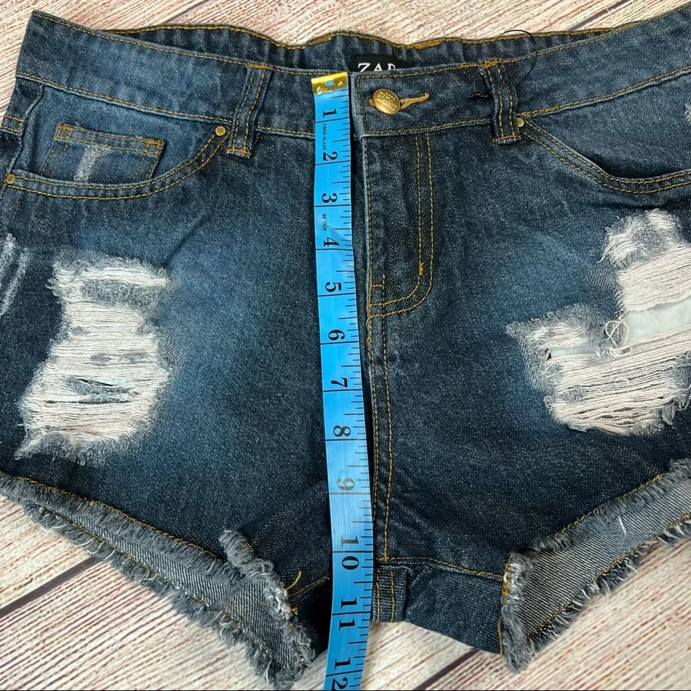 Zara Distressed Denim Cutoffs